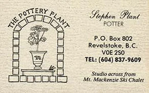 My business card evolved with the pottery